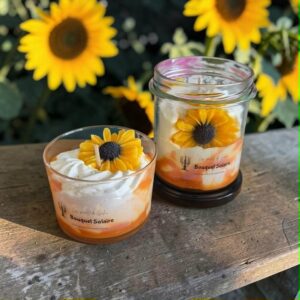 Bougie gourmande bouquet solaire