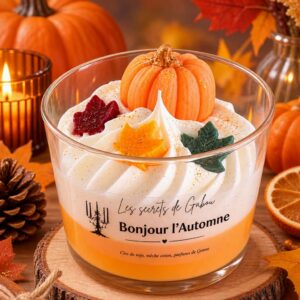 Bougie gourmande bonjour l'automne